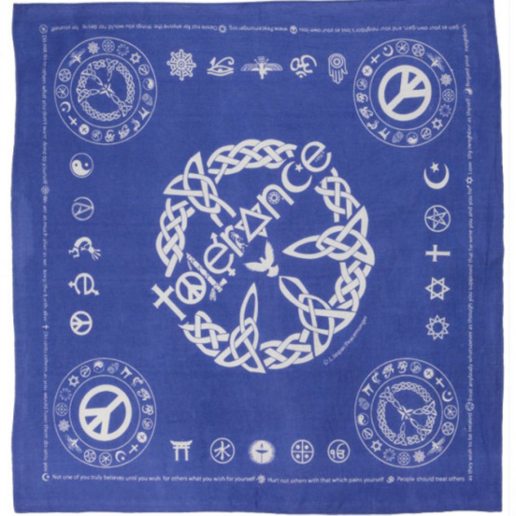 Coexist Tolerance Bandana  100 Cotton  22 X 22  Brand New